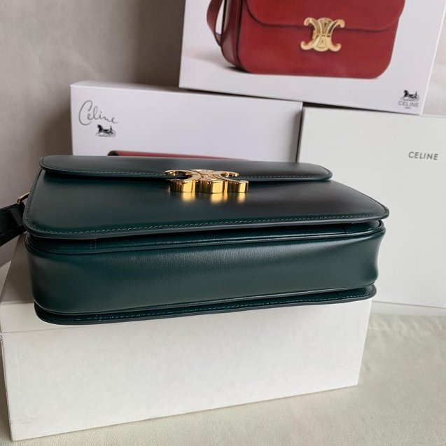 2019 Celine original calfskin large triomphe bag 187353 green