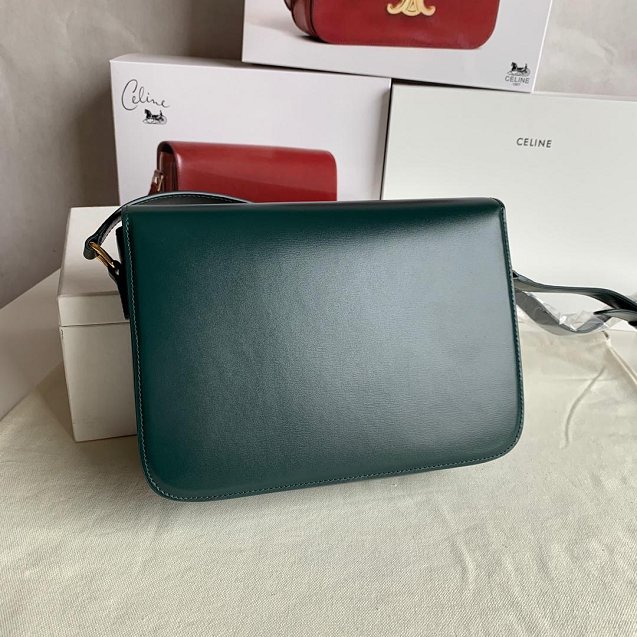 2019 Celine original calfskin large triomphe bag 187353 green