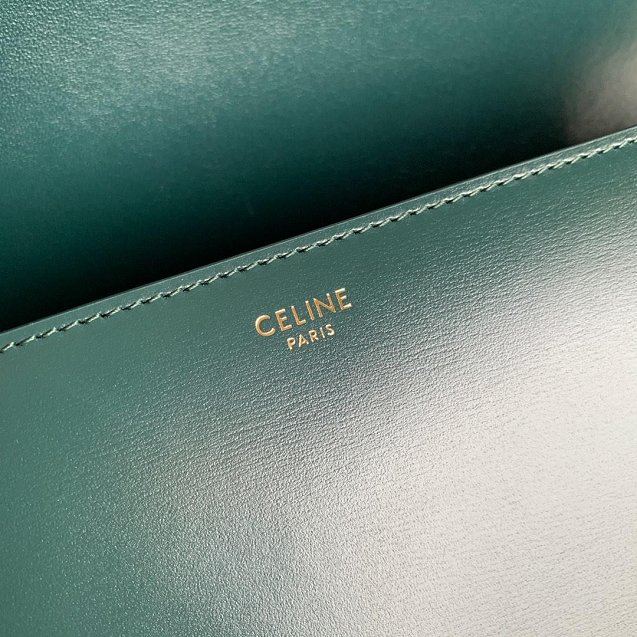 2019 Celine original calfskin large triomphe bag 187353 green