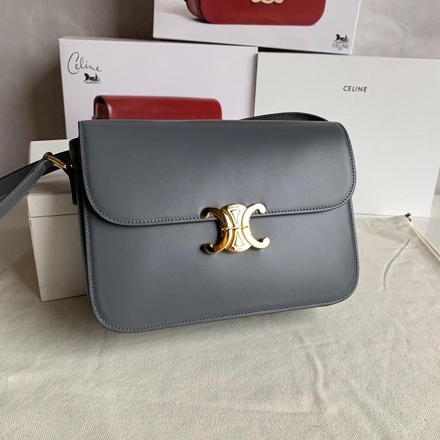 2019 Celine original calfskin large triomphe bag 187353 grey