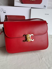 2019 Celine original calfskin large triomphe bag 187353 red