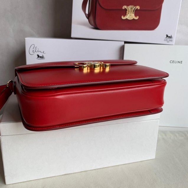 2019 Celine original calfskin large triomphe bag 187353 red