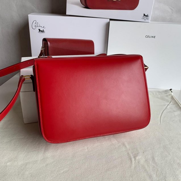 2019 Celine original calfskin large triomphe bag 187353 red