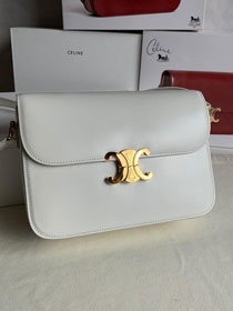 2019 Celine original calfskin large triomphe bag 187353 white