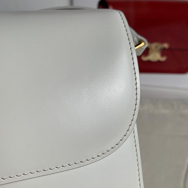 2019 Celine original calfskin large triomphe bag 187353 white