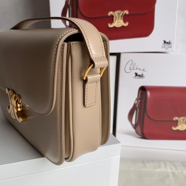 2019 Celine original calfskin medium triomphe bag 187363 apricot