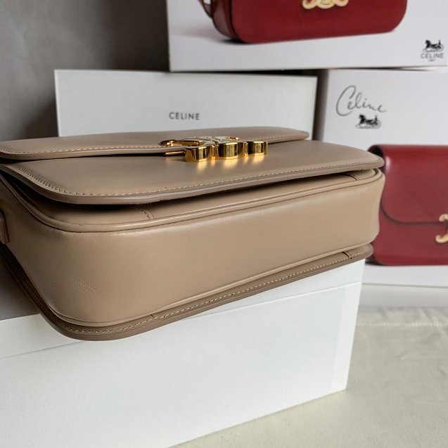 2019 Celine original calfskin medium triomphe bag 187363 apricot