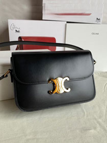 2019 Celine original calfskin medium triomphe bag 187363 black