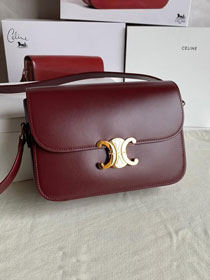 2019 Celine original calfskin medium triomphe bag 187363 bordeaux