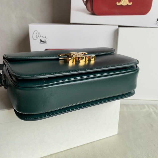 2019 Celine original calfskin medium triomphe bag 187363 green