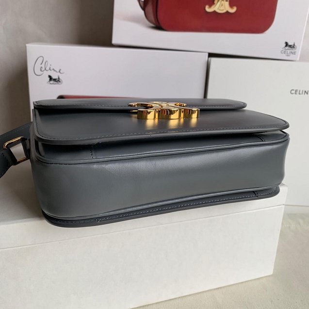 2019 Celine original calfskin medium triomphe bag 187363 grey