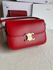 2019 Celine original calfskin medium triomphe bag 187363 red