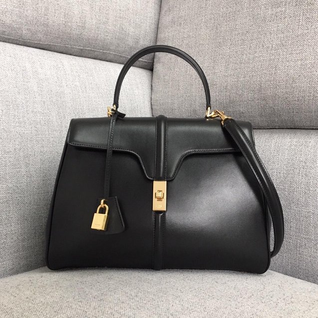  celine original smooth calfskin medium 16 bag 187373 black