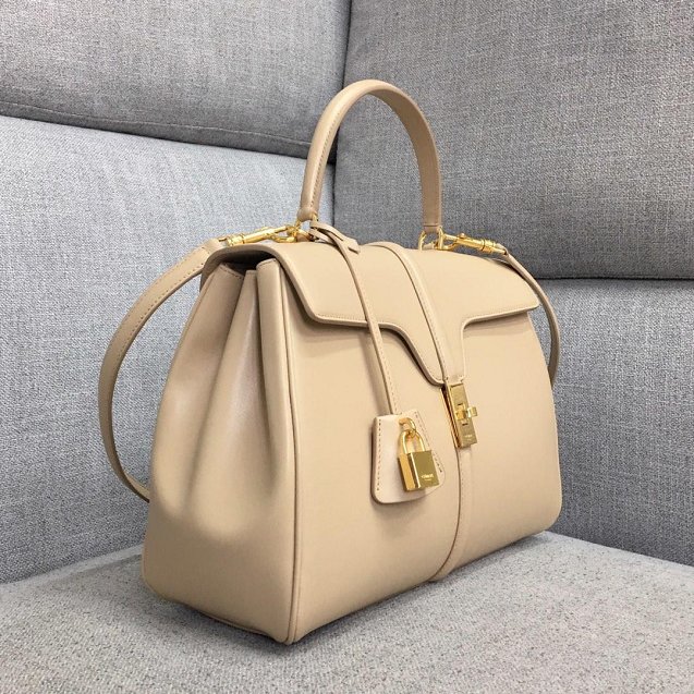 celine original smooth calfskin medium 16 bag 187373 nude