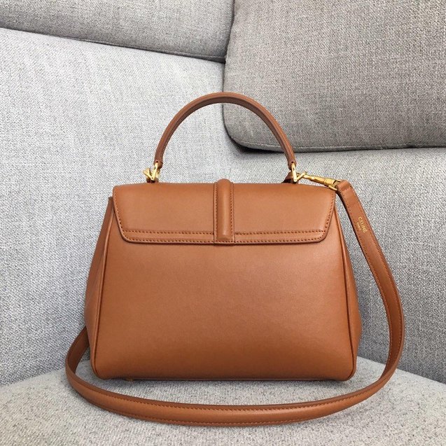 celine original smooth calfskin small 16 bag 188003 camel