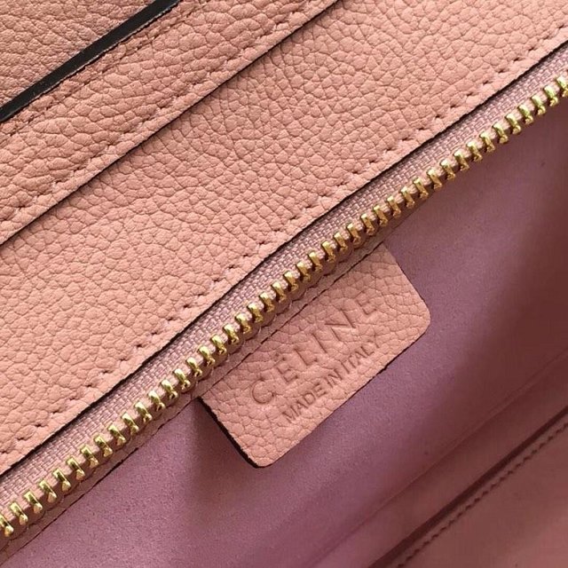 Celine original grained calfskin nano luggage bag 189243 pink