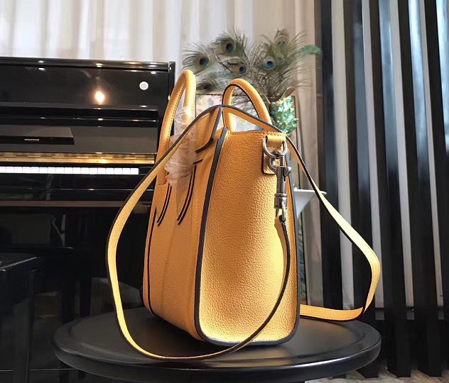 Celine original grained calfskin nano luggage bag 189243 yellow