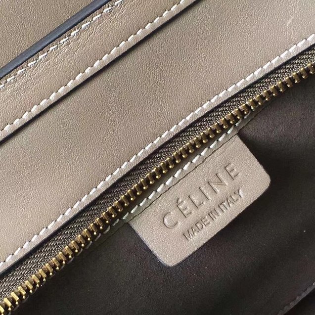 Celine original grained&smooth calfskin nano luggage bag 189243 grey