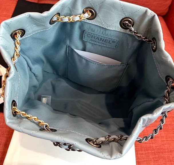 CC original aged calfskin gabrielle backpack A94485 light blue