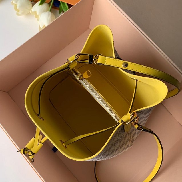 2018 louis vuitton original damier azur neonoe bag n43569 yellow