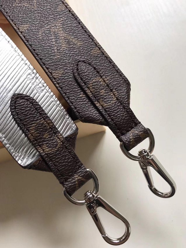 Louis vuitton original monogram long strap LV00006 silver