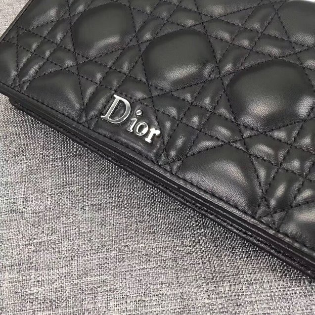 2019 Lady dior original lambskin clutch S0205 black