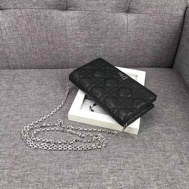 2019 Lady dior original lambskin clutch S0205 black