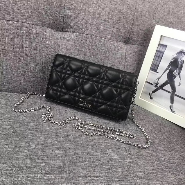 2019 Lady dior original lambskin clutch S0205 black