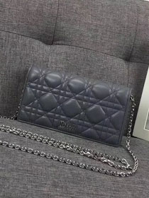 2019 Lady dior original lambskin clutch S0205 grey