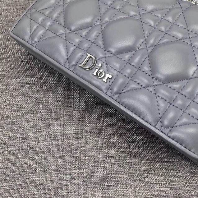 2019 Lady dior original lambskin clutch S0205 grey