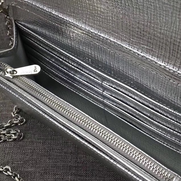 2019 Lady dior original lambskin clutch S0205 silver