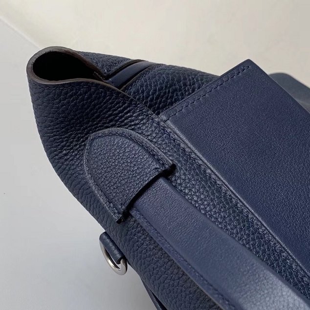 Hermes original handmade togo leather kelly 2424 bag H03699 navy blue