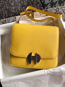 Hermes original handmade evercolor calfskin 2002 bag H075133 yellow