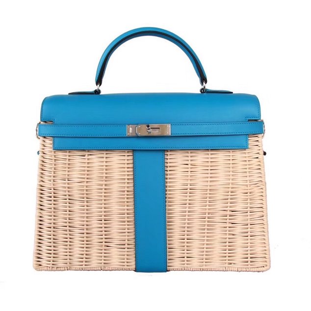 Hermes original picnic kelly 35 bag H50003 blue