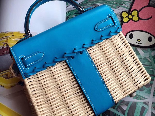 Hermes original picnic mini kelly 20 bag H50002 blue