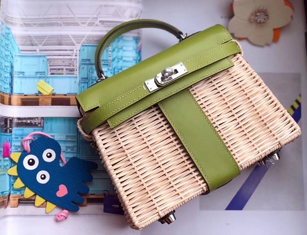 Hermes original picnic mini kelly 20 bag H50002 green