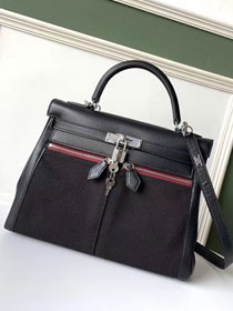 Hermes original swift leather lakis kelly 32 bag H21028 black