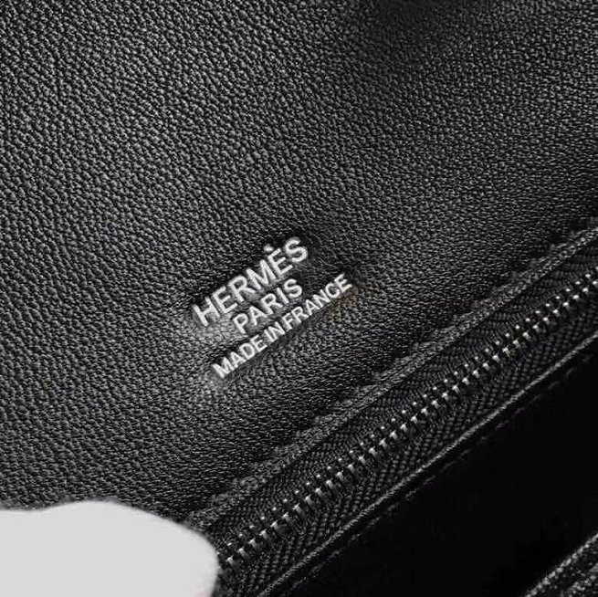 Hermes original calfskin&canvas birkin bag H03679 black