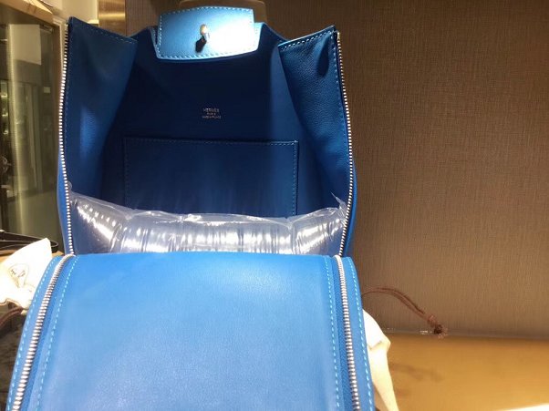 Hermes original handmade calfskin GR24 backpack H071346 blue