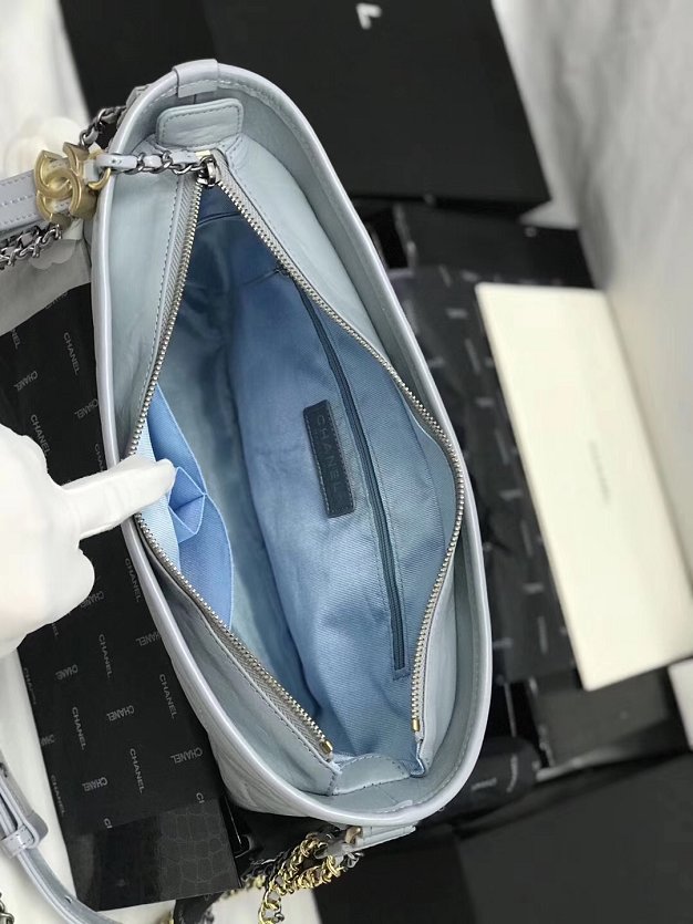 2019 CC original calfskin gabrielle hobo bag A93824 light blue