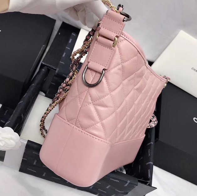 2019 CC original calfskin gabrielle hobo bag A93824 light pink