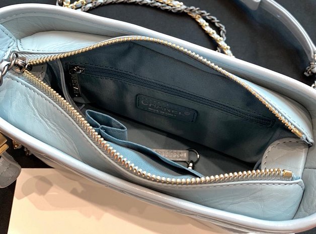 2019 CC original calfskin gabrielle small hobo bag A91810 light blue