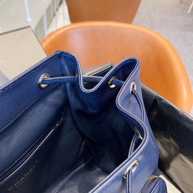 2018 CC original grained calfskin backpack A93748 blue