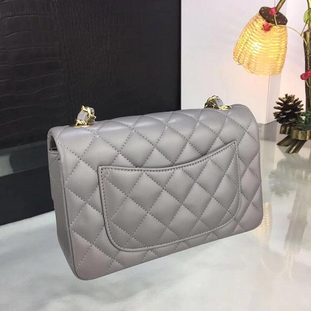 CC original handmade lambskin mini flap bag HA69900 grey