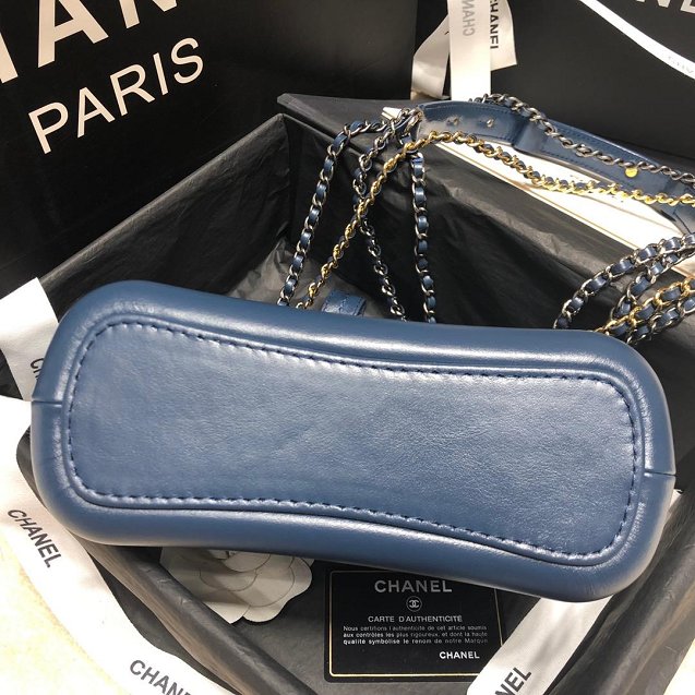 2019 CC original calfskin gabrielle small hobo bag A91810 blue