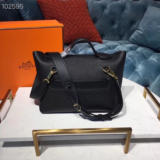 Hermes togo leather small kelly 2424 bag H03698 black