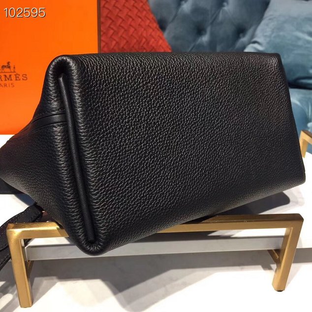 Hermes togo leather small kelly 2424 bag H03698 black