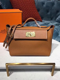 Hermes togo leather small kelly 2424 bag H03698 caramel