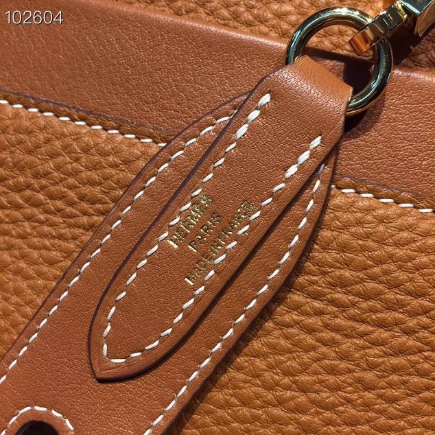 Hermes togo leather small kelly 2424 bag H03698 caramel