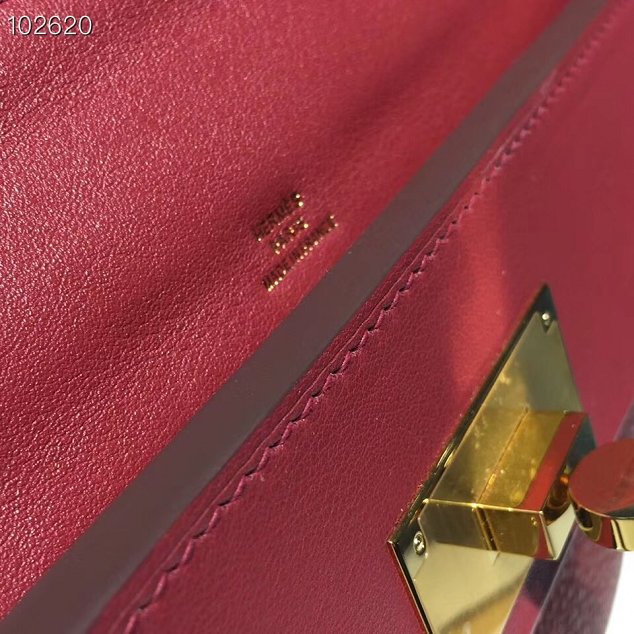 Hermes togo leather kelly 2424 bag H03699 bordeaux